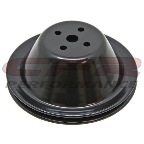 Cfr Performance CFR HZ-9600-PBK Chevy Small Block Engine Dress Up Black Steel Water Pump Pulley - Short 1 Groove HZ-9600-PBK - main